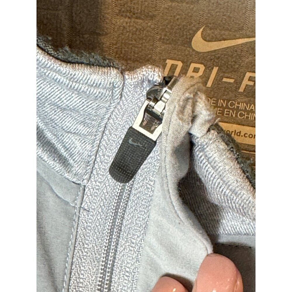 Nike Sweatshirt Men Medium Gray Half Zip Dri‎ Fit Running Flex Vent Pullover - Picture 6 of 12